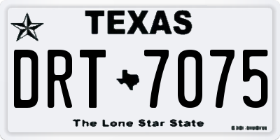 TX license plate DRT7075