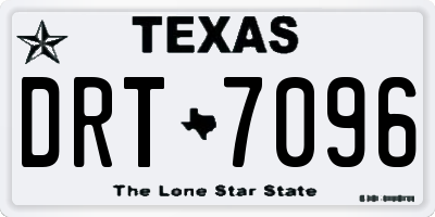 TX license plate DRT7096