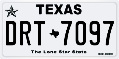 TX license plate DRT7097