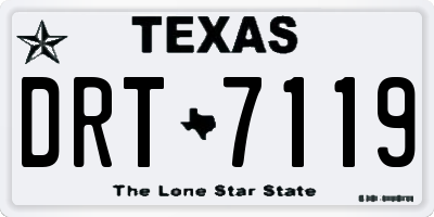 TX license plate DRT7119