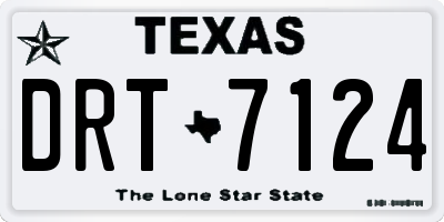 TX license plate DRT7124