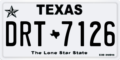 TX license plate DRT7126