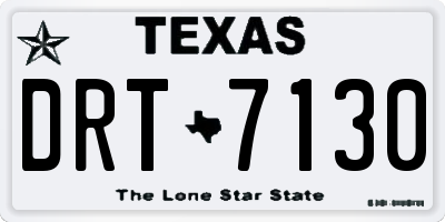 TX license plate DRT7130