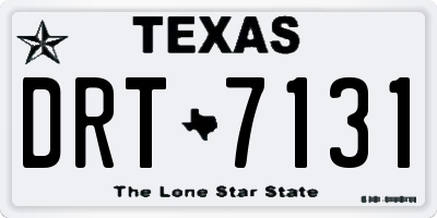 TX license plate DRT7131