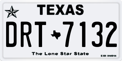 TX license plate DRT7132