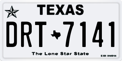 TX license plate DRT7141