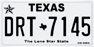 TX license plate DRT7145