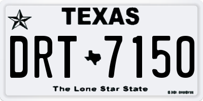 TX license plate DRT7150