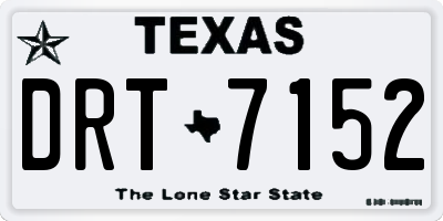 TX license plate DRT7152