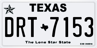 TX license plate DRT7153