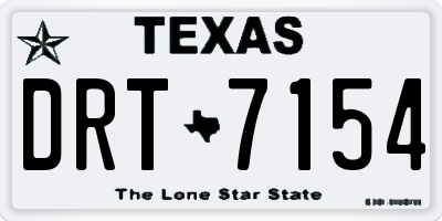 TX license plate DRT7154