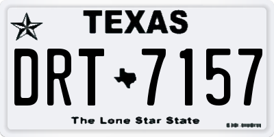 TX license plate DRT7157