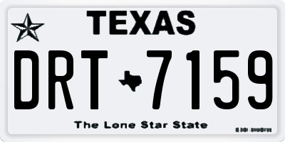 TX license plate DRT7159