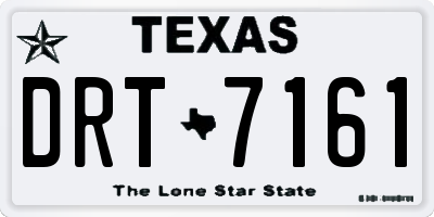 TX license plate DRT7161