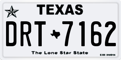 TX license plate DRT7162