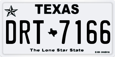 TX license plate DRT7166
