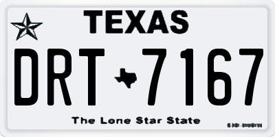 TX license plate DRT7167