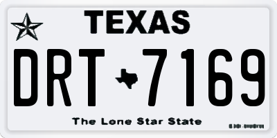 TX license plate DRT7169