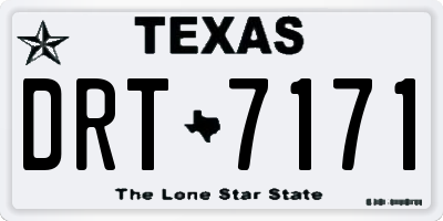 TX license plate DRT7171