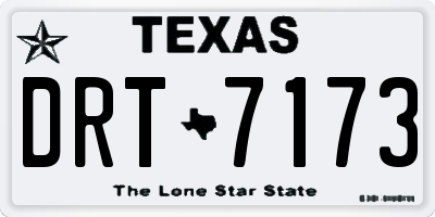 TX license plate DRT7173