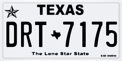 TX license plate DRT7175