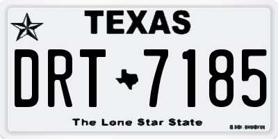 TX license plate DRT7185