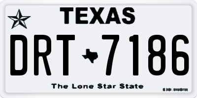 TX license plate DRT7186