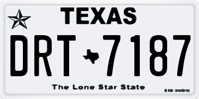 TX license plate DRT7187