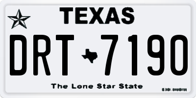 TX license plate DRT7190