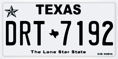 TX license plate DRT7192