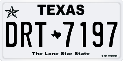 TX license plate DRT7197