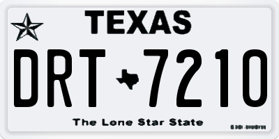 TX license plate DRT7210