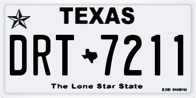 TX license plate DRT7211