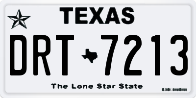 TX license plate DRT7213