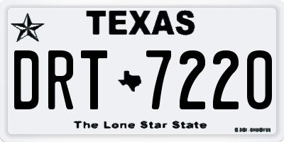 TX license plate DRT7220