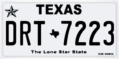 TX license plate DRT7223