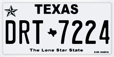 TX license plate DRT7224