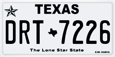 TX license plate DRT7226