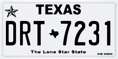 TX license plate DRT7231