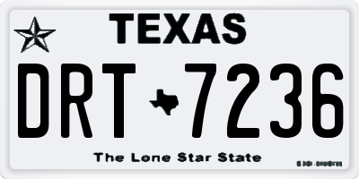 TX license plate DRT7236