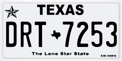 TX license plate DRT7253