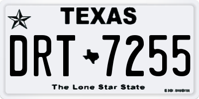 TX license plate DRT7255