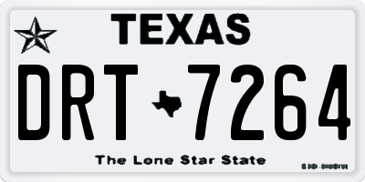 TX license plate DRT7264
