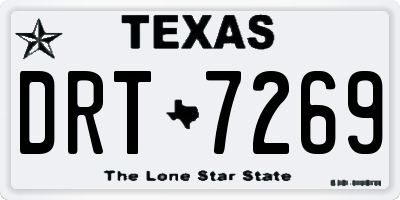 TX license plate DRT7269