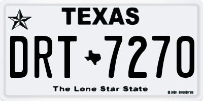 TX license plate DRT7270