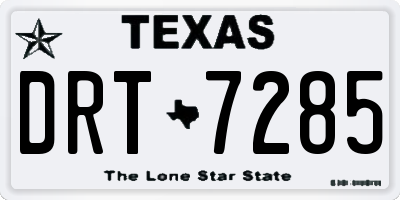 TX license plate DRT7285