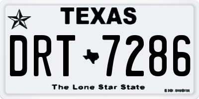 TX license plate DRT7286
