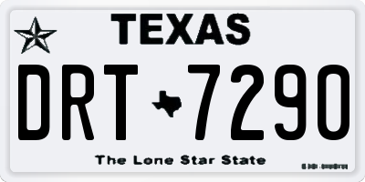 TX license plate DRT7290