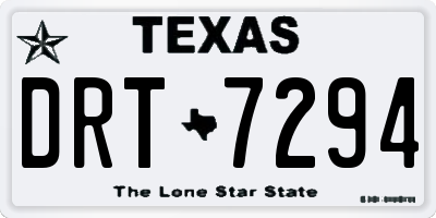 TX license plate DRT7294
