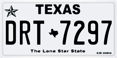 TX license plate DRT7297
